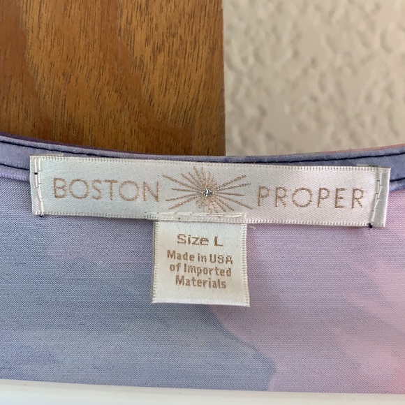 Boston Proper - Large - Flower Abstract - Silky style shirt- Never Worn Before - Picture 3 of 6